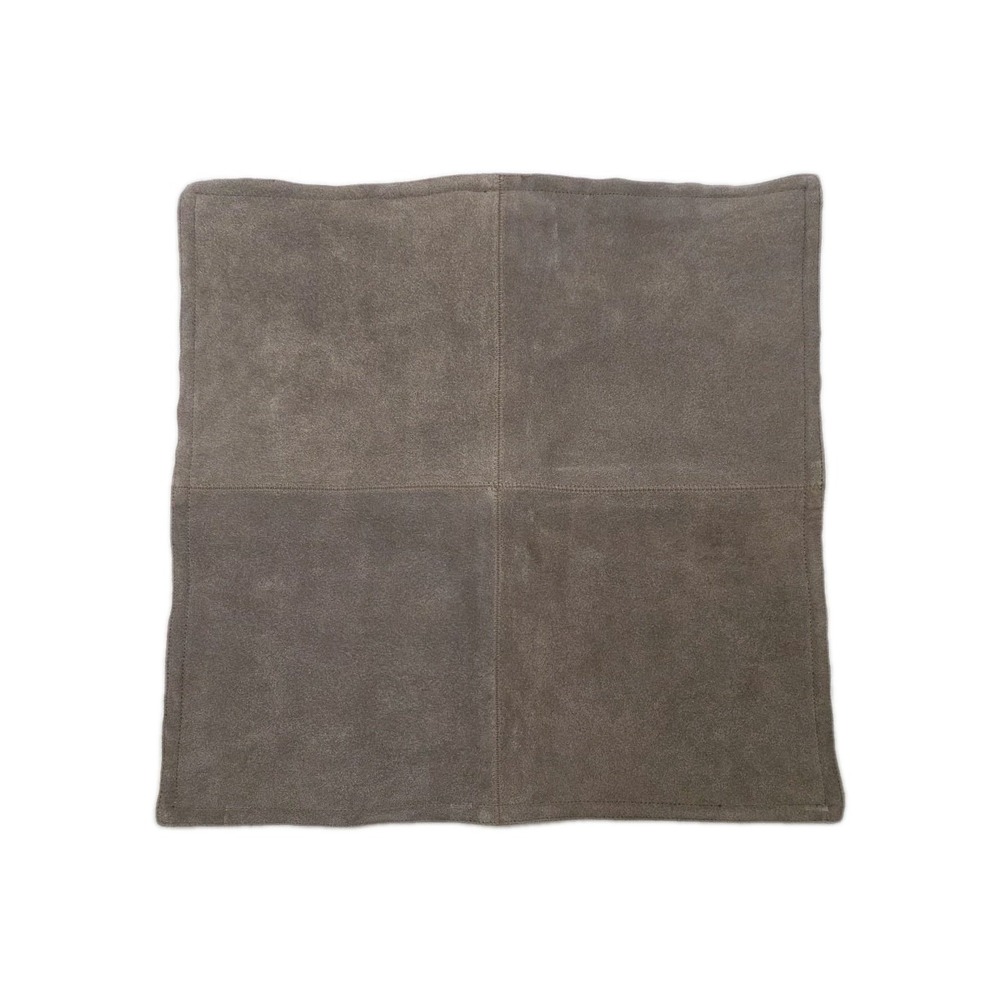 Pottery Barn Pieced‎ Suede Leather Pillow Cover ~ 20" X 20" ~ Brown Tan Mocha - Picture 1 of 8